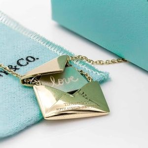 (Discontinued) Tiffany & Co. Sweet Nothing Envelope Necklace 18K
